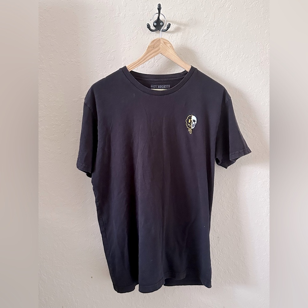 Smiley Face/Skull Black Riot Society T-Shirt
